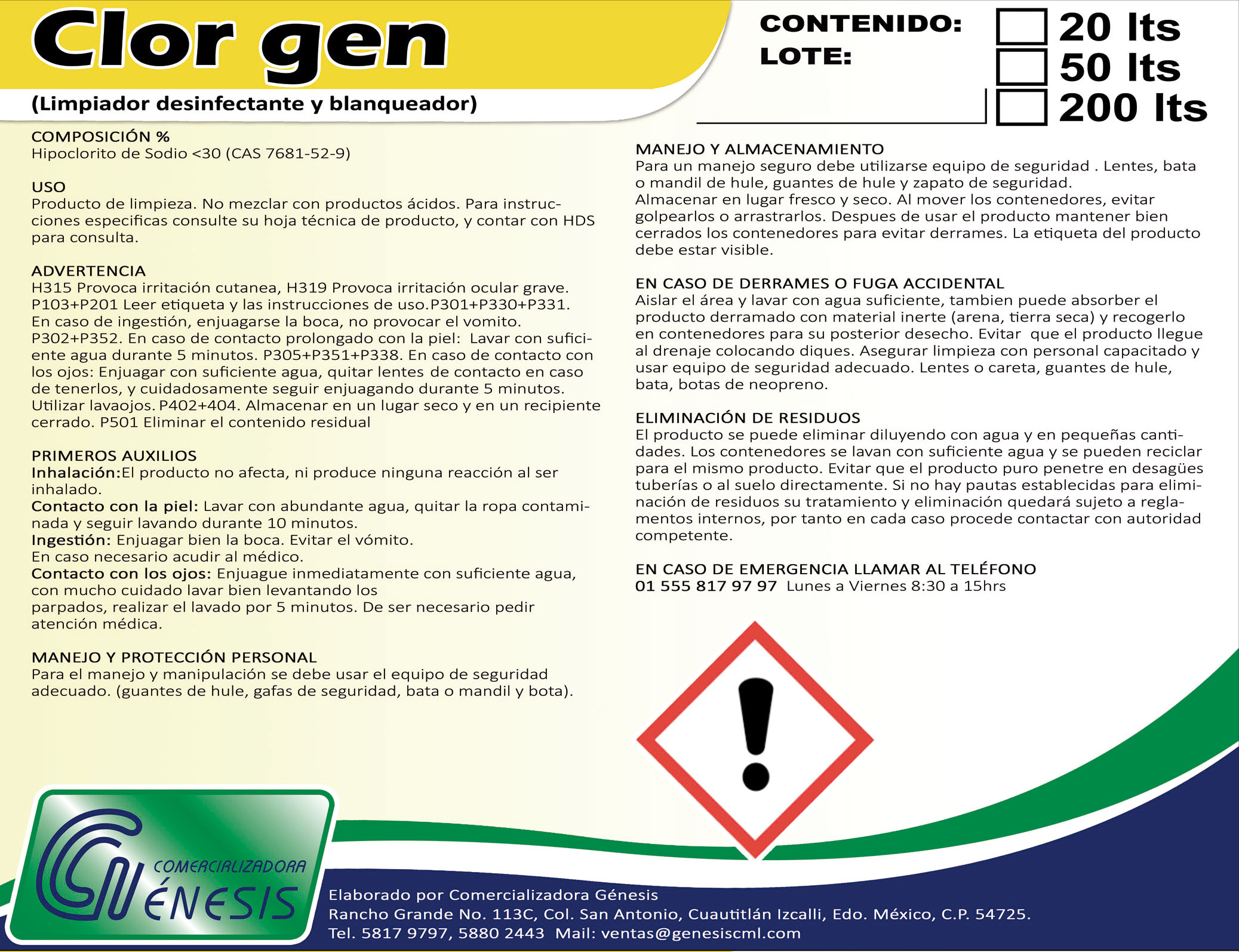 Clor gen Clor Gen