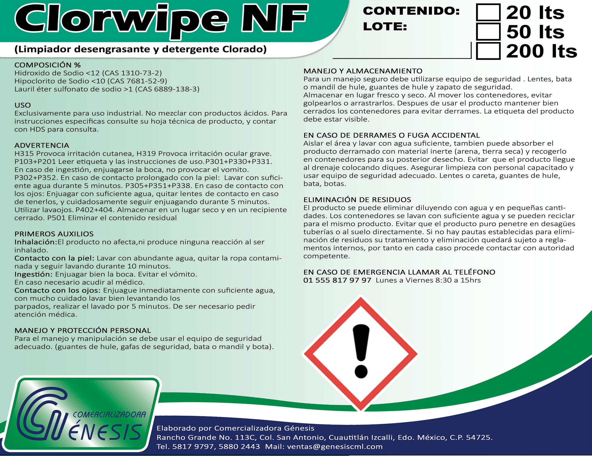 Clorwipe NF Clorwipe NF